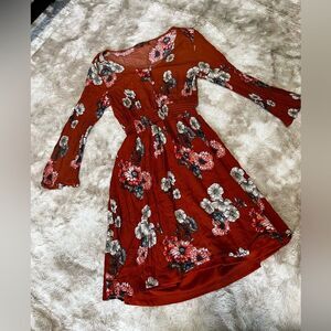 J Gee Floral Long Sleeve Dress